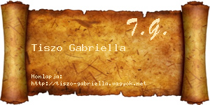 Tiszo Gabriella névjegykártya